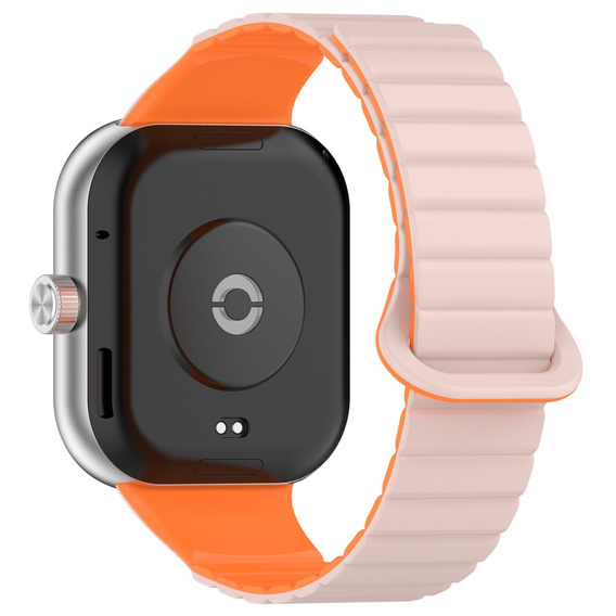 Pasek Silikonowy do Xiaomi Redmi Watch 4 / Xiaomi Smart Band 8 Pro / Xiaomi Smart Band 9 Pro, Różowy / Pomarańczowy
