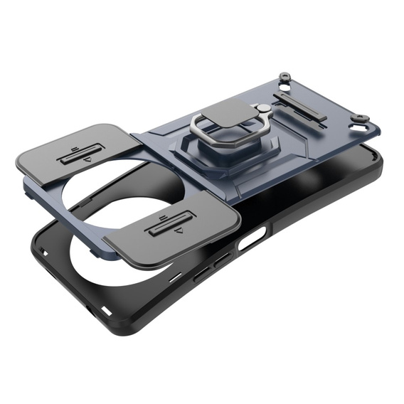 Etui do Xiaomi Redmi A3, KickStand Camera Lens, niebieskie
