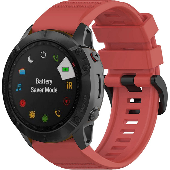 Pasek Silikonowy QuickFit do Garmin Fenix 26mm, Czerwony