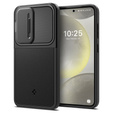 Etui Spigen do Samsung Galaxy S24, Optik Armor, Czarne + Szkło