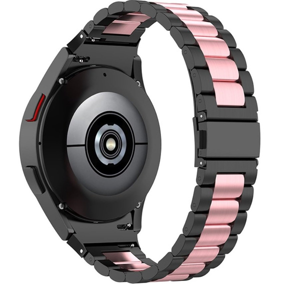 Pasek Bransoleta do Samsung Galaxy Watch 4/5/6 40/42/43/44/45/46/47mm, Czarna / Różowa