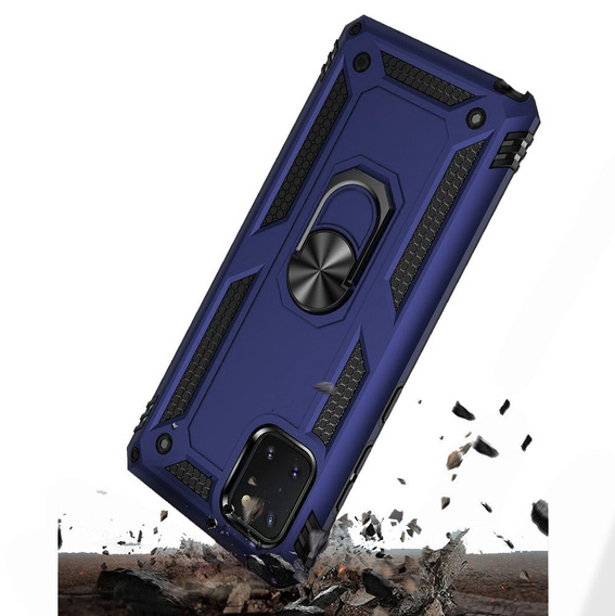 Etui pancerne do Samsung Galaxy Note 10 Lite, Nox Case Ring, niebieskie