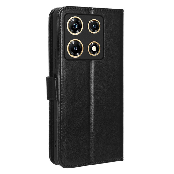 Etui z klapką do Infinix Note 30 Pro 4G, Crazy Horse Wallet, czarne