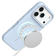 Etui silikonowe do iPhone 17 Pro, do MagSafe, antywstrząsowe, niebieskie