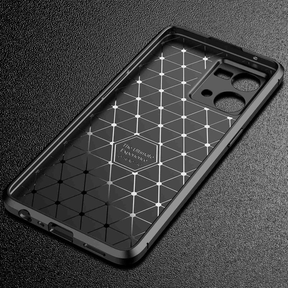 Etui do Oppo Reno7 4G, Carbon Gel, czarne