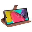 Etui Wallet do Samsung Galaxy M53 5G, Protective Cover, Brown