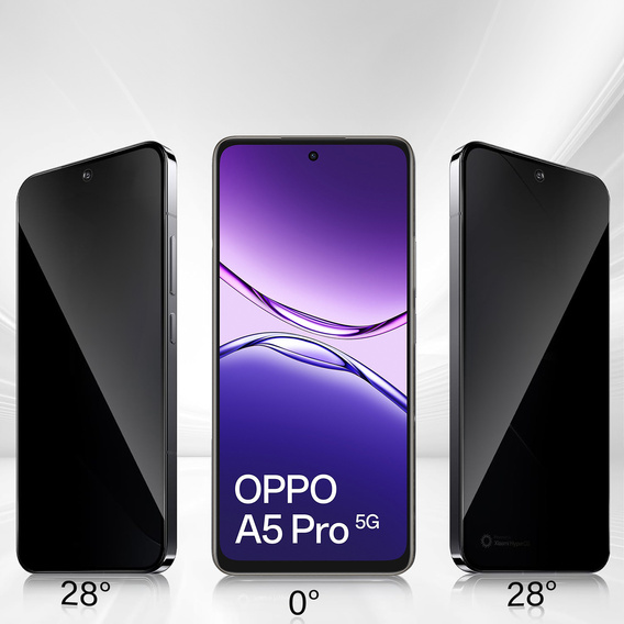2x Szkło ERBORD Anti-Spy do Oppo A5 Pro 5G – chroń ekran i swoją prywatność