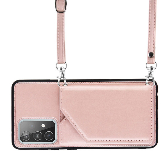 Etui Card Strap do Samsung Galaxy A52 / A52s - Rose Gold