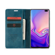 Etui CASEME do Samsung Galaxy S10, Leather Wallet Case, niebieskie