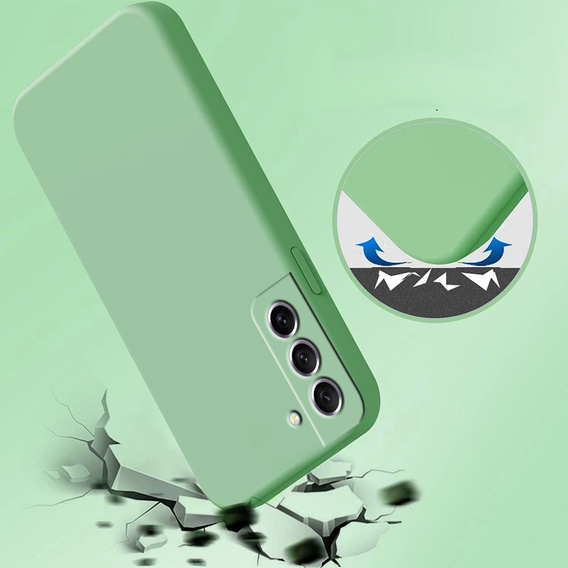 Etui do Samsung Galaxy S21 FE, Silicone Lite, miętowe
