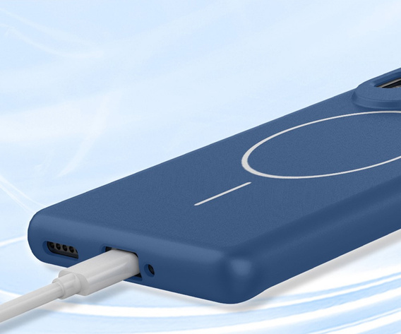 Etui silikonowe do Google Pixel 10 / 10 Pro, do MagSafe, niebieskie