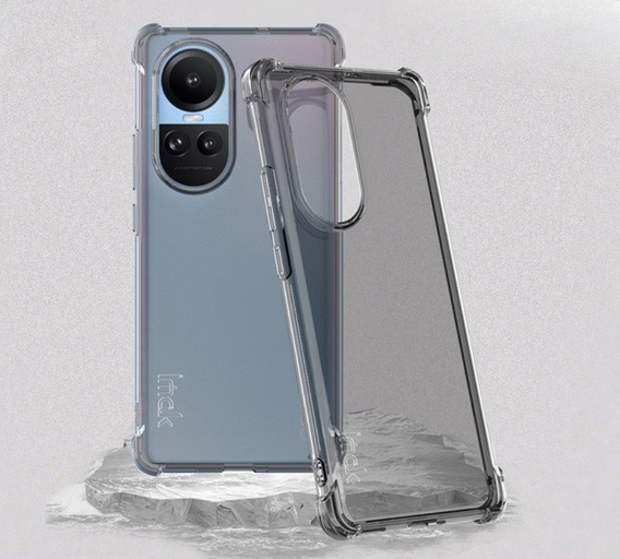 Etui IMAK do Oppo Reno 10 / 10 Pro, Dropproof, przezroczyste / czarne