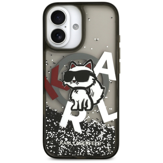 Etui Karl Lagerfeld Liquid Glitter Choupette MagSafe do iPhone 17