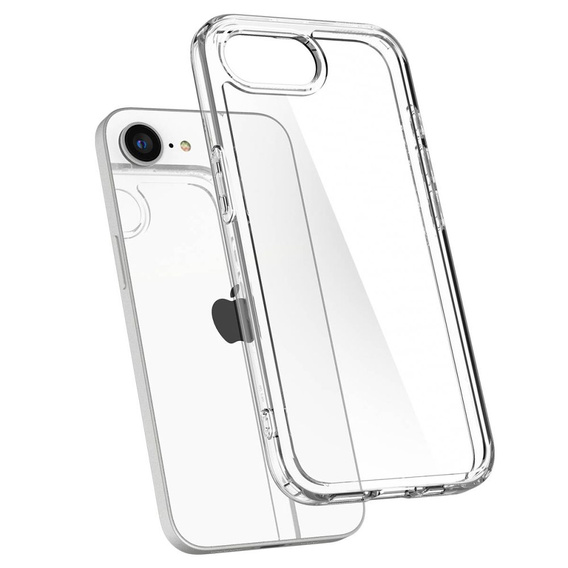Etui Spigen do iPhone 16E, Ultra Hybrid, przezroczyste + Szkło Hartowane 9H