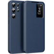 Etui z klapką do Samsung Galaxy S22 Ultra, Smart View Wallet, niebieskie