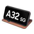 Skórzane Etui Wallet do Samsung Galaxy A32 5G, czarne