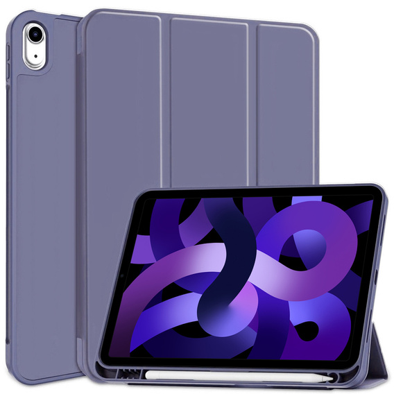 Etui do iPad 11" 2025 A16 (11 gen.) / iPad 10.9" 2022 (10 gen.), Smart Pencil, z miejscem na rysik, fioletowe