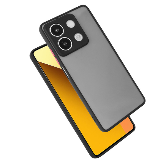 Etui silikonowe do Xiaomi Redmi Note 13 5G, z ochroną aparatu, przezroczyste / czarne + Szkło hartowane 9H