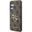 Etui GUESS do Samsung Galaxy A55, 4G Big Metal Logo, brązowe