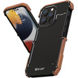 Etui R-JUST do iPhone 13 Pro, Alu Wood Bumper, czarne