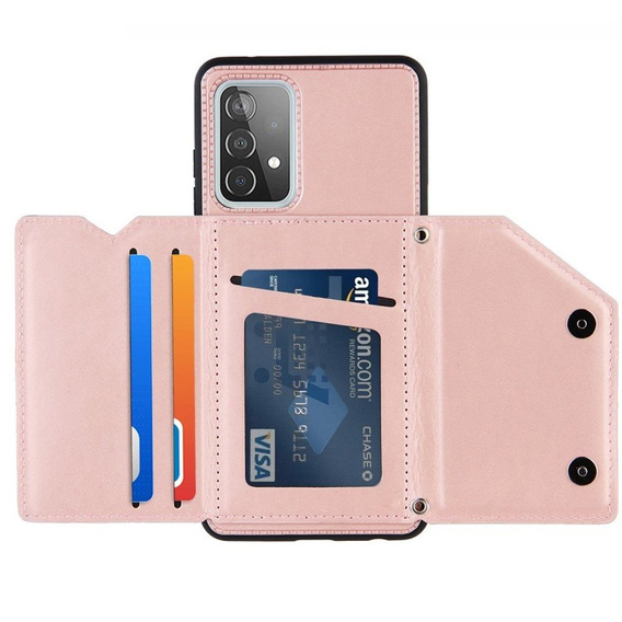 Etui Card Strap do Samsung Galaxy A52 / A52s - Rose Gold