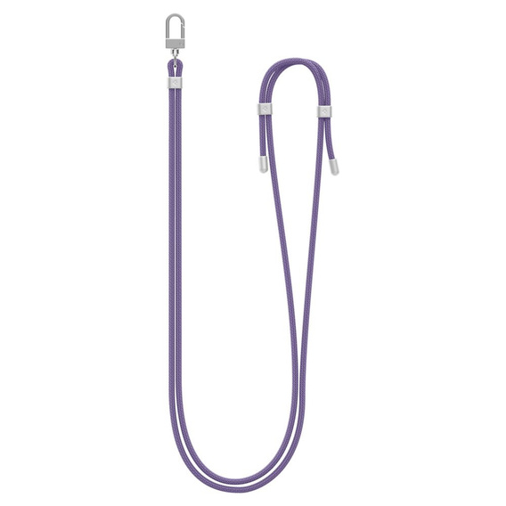 Smycz do telefonu Spigen Crossbody Strap + Wrist Strap + ConTag, fioletowa