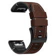 Pasek skórzany Quickfit do Garmin Fenix 5/6/6 PRO/7 Forerunner 965/955/945, Kawowy