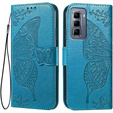 Etui z klapką do Infinix Hot 50 Pro+ 4G, Butterfly, niebieskie