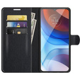 Etui z klapką do Motorola Moto E7 Power / E7i Power, Wallet Litchi Texture, czarne