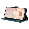Etui z klapką do Samsung Galaxy S20 FE, Rhombus Crossbody Leather, ciemnozielone