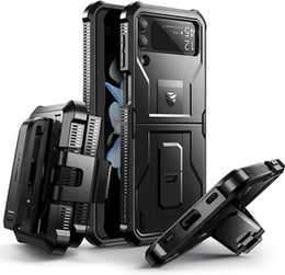 Etui pancerne do Samsung Galaxy Z Flip 4 5G, Dexnor Clip Holder, czarne