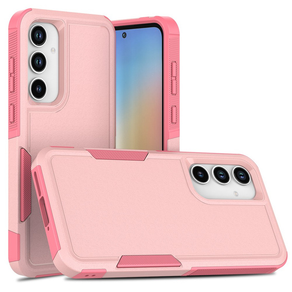 Etui pancerne do Samsung Galaxy A56 5G, Dual Shockproof, różowe