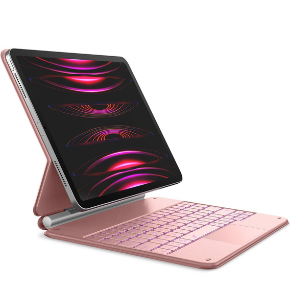 Etui z klawiaturą Dracool do iPad Air 11" 2024 (6 gen.) / Air 10.9" 2022/2020 (5/4 gen.) / Pro 11" 2022/2021/2020/2018 (4/3/2/1 gen.), różowe