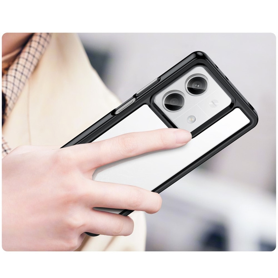 Etui do Xiaomi Redmi Note 13 5G, Fusion Hybrid, przezroczyste / czarne