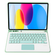 Etui z klawiaturą do iPad 11" 2025 A16 (11 gen.) / iPad 10.9" 2022 (10 gen.), TouchPad Pen Slot, jasnozielone