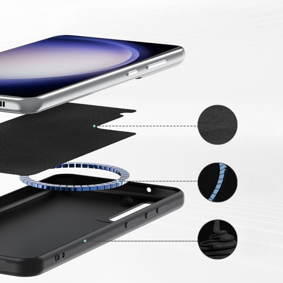 Etui do Samsung Galaxy S24, Silicone MagSafe, czarne