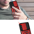 Etui pancerne do Samsung Galaxy A33 5G, CamShield Slide, czerwone