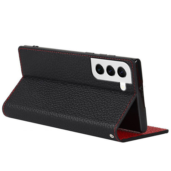 Skórzane etui do Samsung Galaxy S22, ERBORD Grain Leather, czarne
