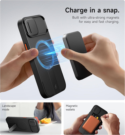 Etui do iPhone 13/14, Suritch Shockproof, do MagSafe, niebieskie