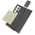 Pancerne etui do MagSafe na Samsung Galaxy S24 Ultra, ERBORD MagProtect Cam Slider, złote