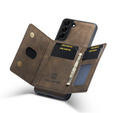 Etui do Samsung Galaxy S21 FE, DG.MING 2in1, kawowe
