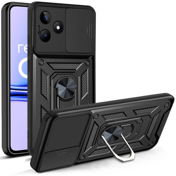 Etui pancerne do Realme C53 4G, CamShield Slide, czarne