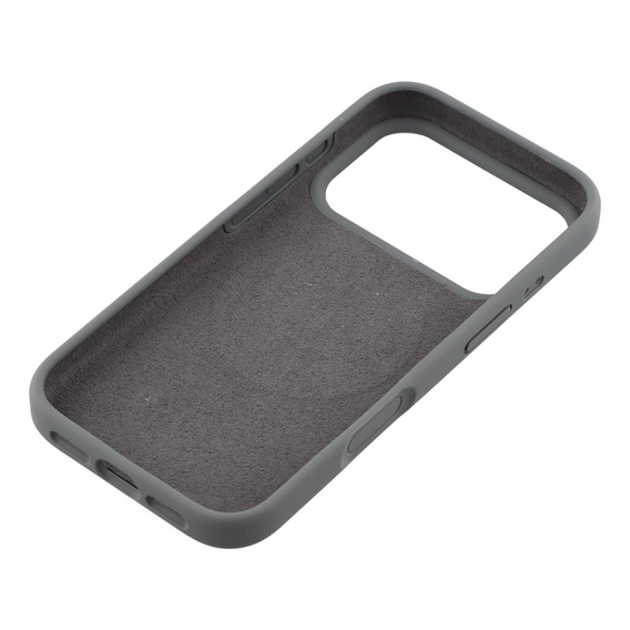 Etui silikonowe do iPhone 17 Pro, do MagSafe, antywstrząsowe, szare