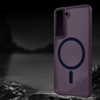 Etui do Samsung Galaxy S21, do MagSafe, ERBORD Matt Case, ciemnofioletowe + Szkło na ekran