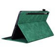Etui do Samsung Galaxy Tab S10 FE+ Plus, Classic, z miejscem na rysik, zielone