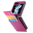 Etui do Samsung Galaxy Z Flip7 FE / Z Flip6, Card Slot Ring Case, fioletowe