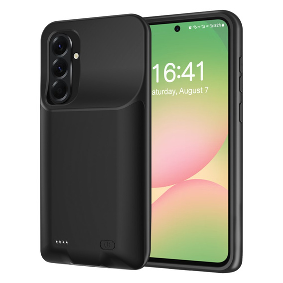 Etui z miękką ramką i baterią 6000mAh do Samsung Galaxy A36 / A56 5G – czarne