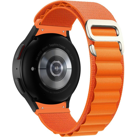 Pasek Nylonowy do Samsung Galaxy Watch 4/5/6 40/42/43/44/45/46/47mm, Pomarańczowy