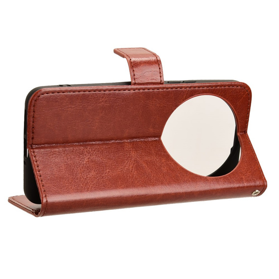 Etui z klapką do Xiaomi 14 Ultra, Crazy Horse Wallet, brązowe