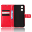 Etui z klapką do Oppo A17, Crazy Horse Wallet, czerwone